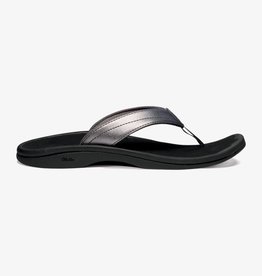 OluKai 'Ohana Women's Beach Sandals Pewter / Black