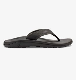 OluKai 'Ohana Men's Beach Sandal Black / Dark Shadow
