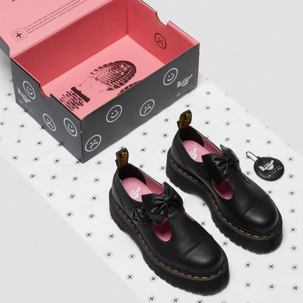 Dr Martens X Bethan Lazy Oaf Leather Mary Janes Black Pisa - Surfari