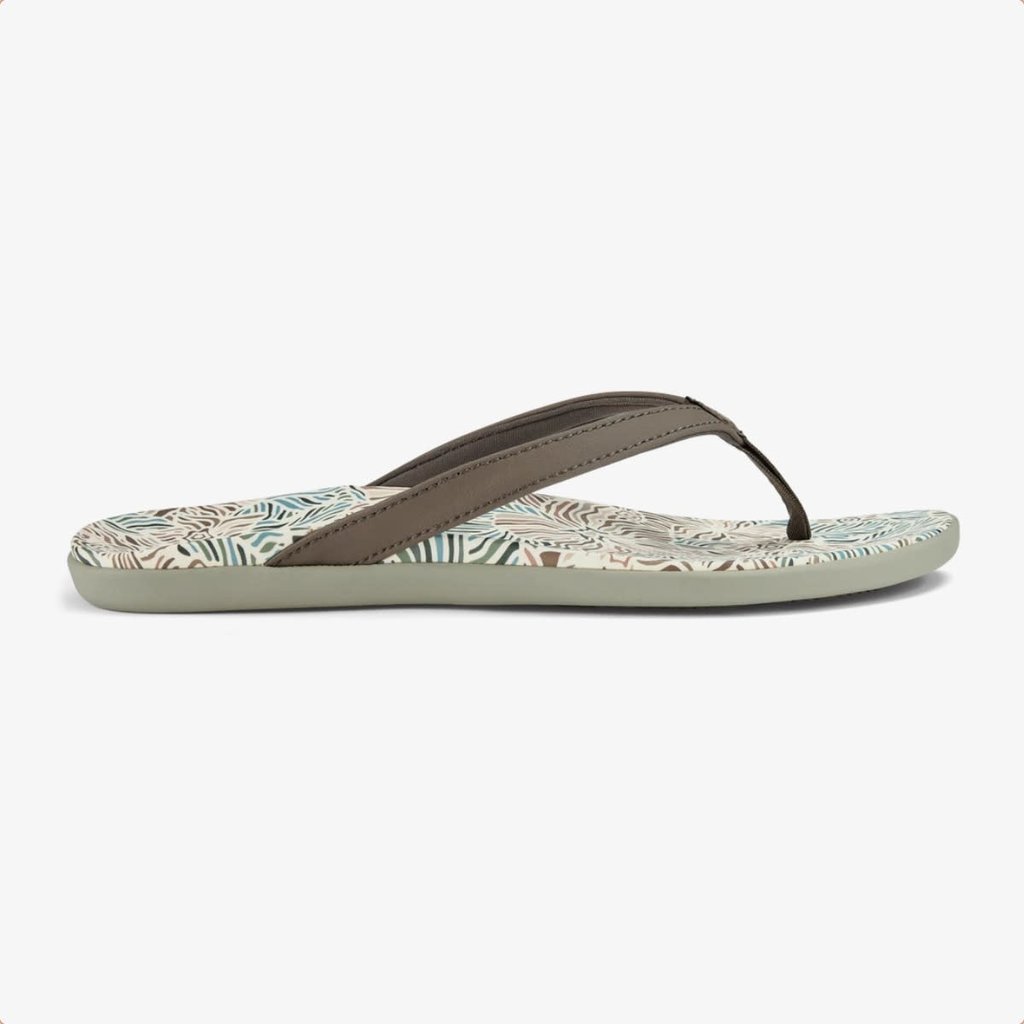 OluKai Ho'opio Hau Women's Beach Sandals Warm Taupe / Hau - Surfari