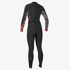 O'Neill O'Neill Women's Bahia 3/2mm Back Zip Full Wetsuit Black / Twiggy / Tearose