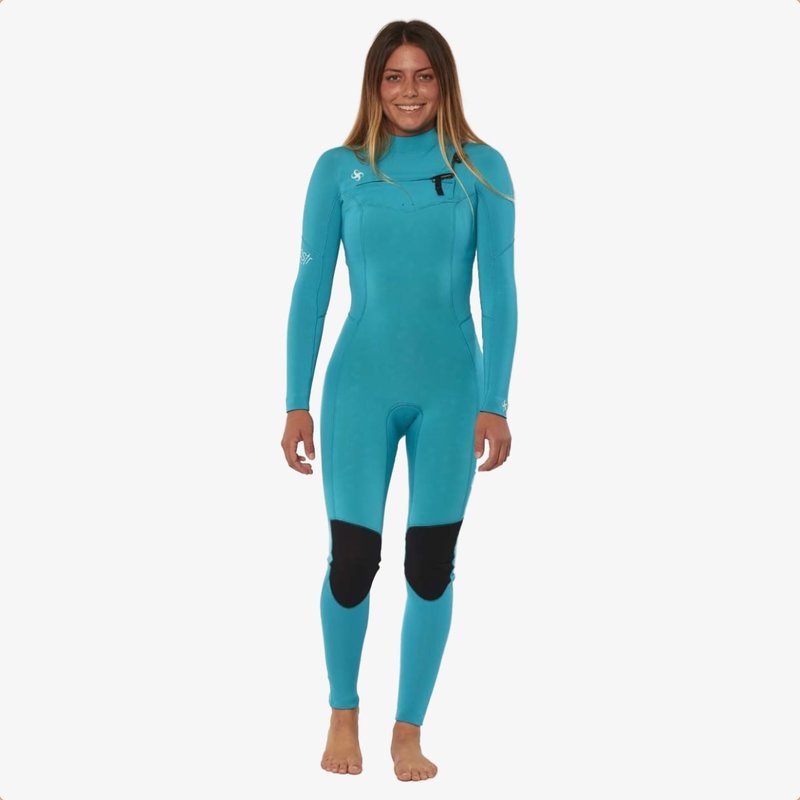 sisstr Sisstr Seven Seas 3/2mm Chest Zip Fullsuit Aqua