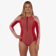 sisstrevolution Sisstrevolution Summer Seas Long Sleeve Cheeky Spring Wetsuit Guava