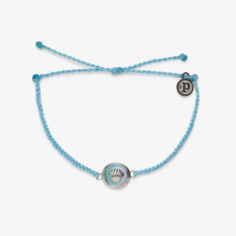 PuraVida Pura Vida Ombre Shell Charm Bracelet Crystal Blue