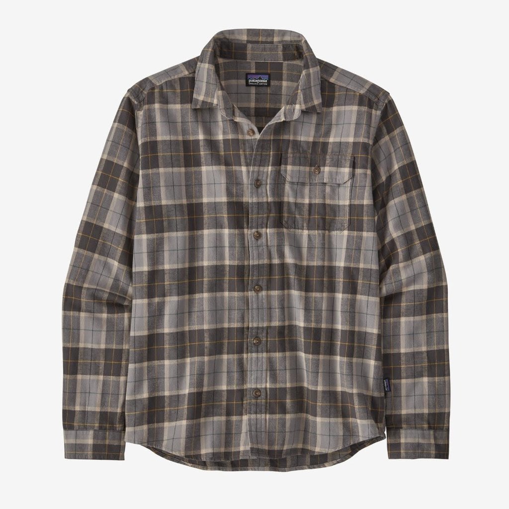 Patagonia Patagonia Men's Long-Sleeved Cotton in Conversion Fjord Flannel Shirt Beach Plaid Forge Grey FINAL SALE