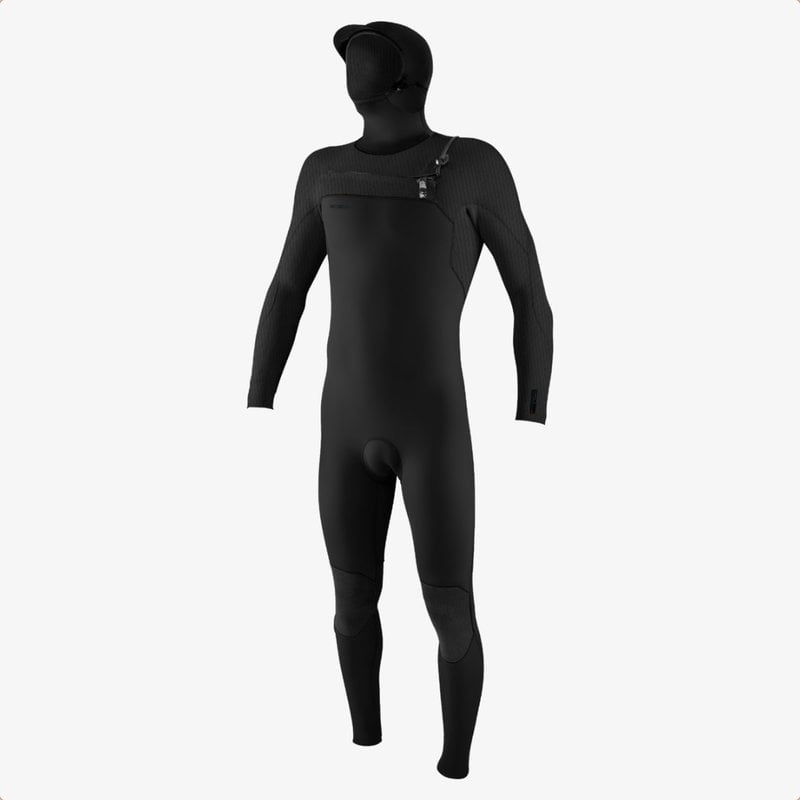 O'Neill O'Neill Hyperfreak 5/4+mm Chest Zip w/Hood Full Wetsuit Black