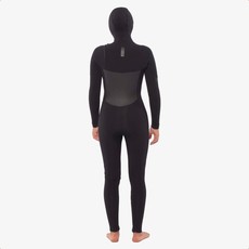sisstr Sisstr 6/5 7 Seas Hooded Chest Zip Full Wetsuit Solid Black