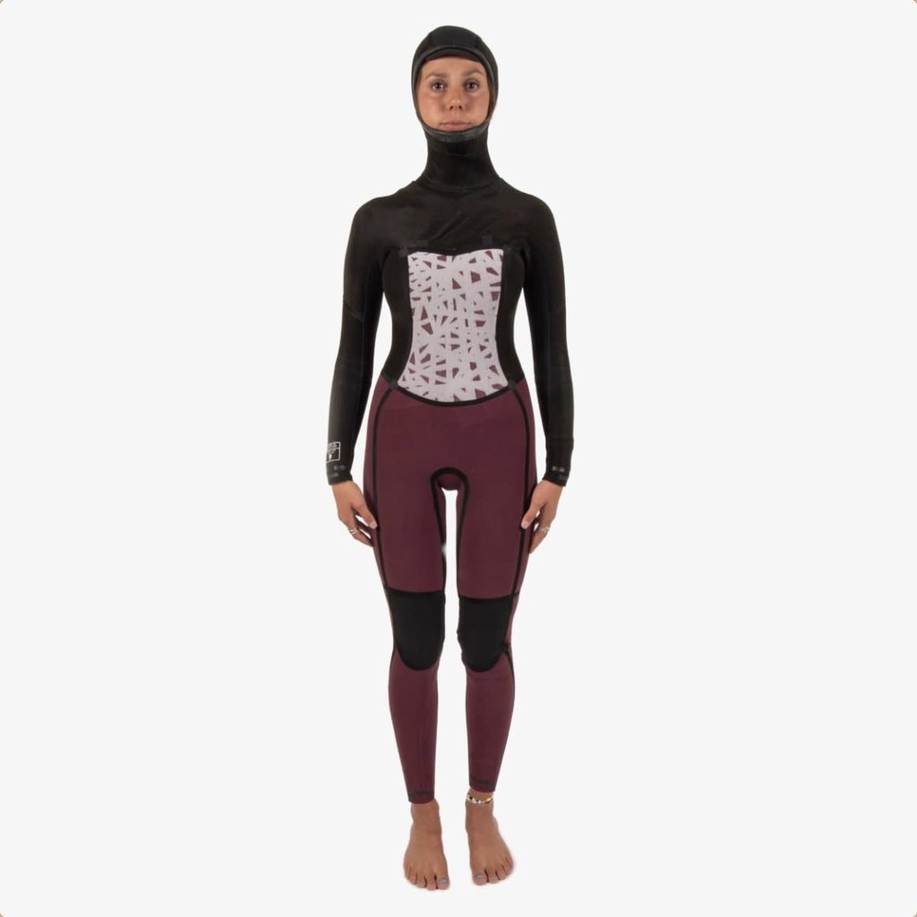 sisstr Sisstr 5/4 7 Seas Hooded Chest Zip Full Wetsuit Solid Black