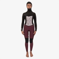 sisstr Sisstr 5/4 7 Seas Hooded Chest Zip Full Wetsuit Solid Black