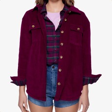 O'Neill O'Neill Collins Solid Superfleece Shirt Jacket Plum FINAL SALE