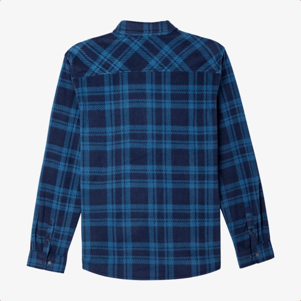 O'Neill Glacier Plaid Superfleece Flannel Shirt Navy - Surfari