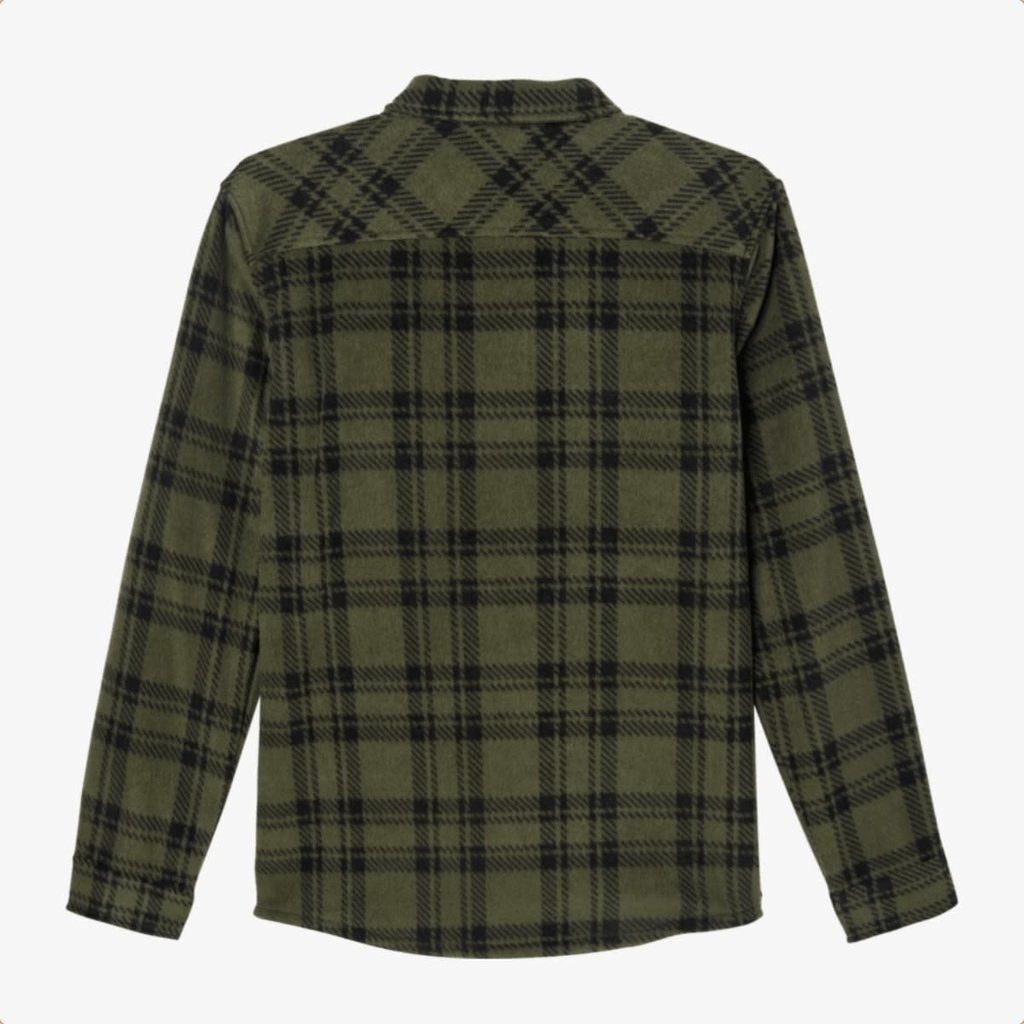 O'Neill O'Neill Glacier Plaid Superfleece Flannel Shirt Olive FINAL SALE