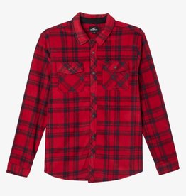 O'Neill O'Neill Glacier Plaid Superfleece Flannel Shirt Red