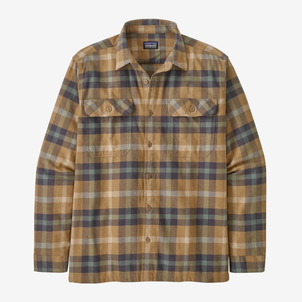 Patagonia Patagonia Men's Long Sleeved Organic Cotton Midweight Fjord Flannel Shirt Forage Mojave Khaki FINAL SALE