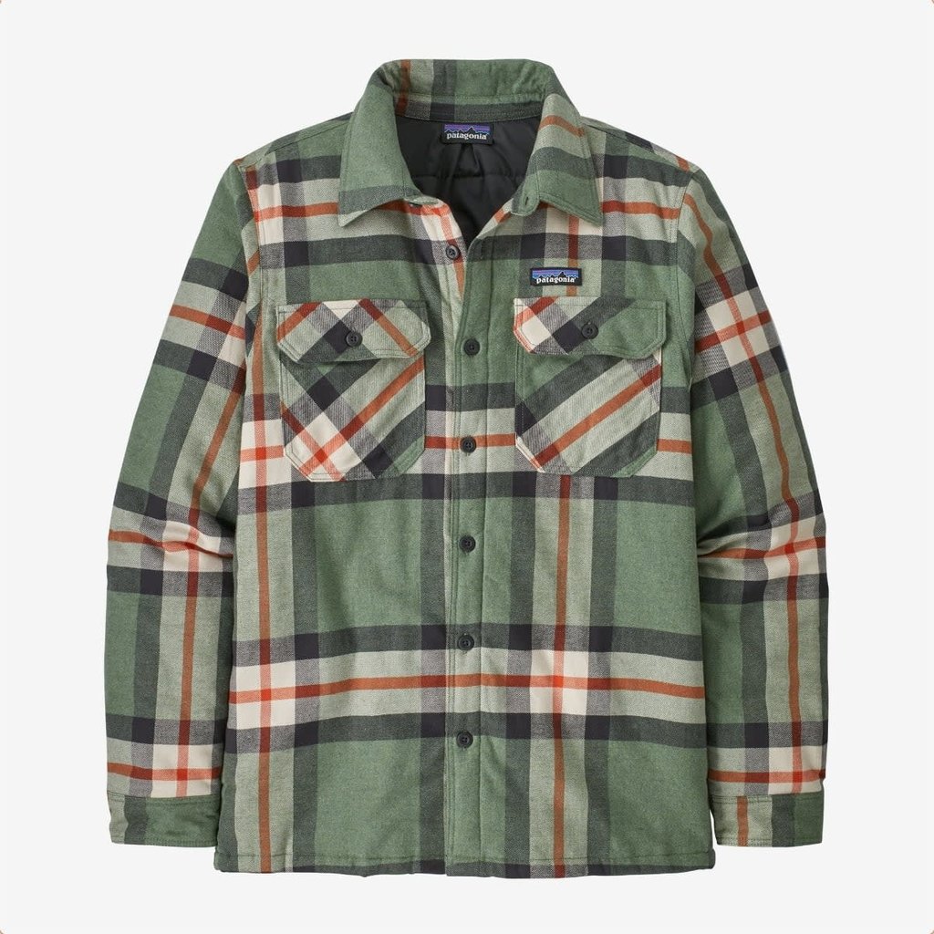 Patagonia Insulated Organic Cotton Midweight Fjord Flannel Shirt Forestry Hemlock Green - Surfari