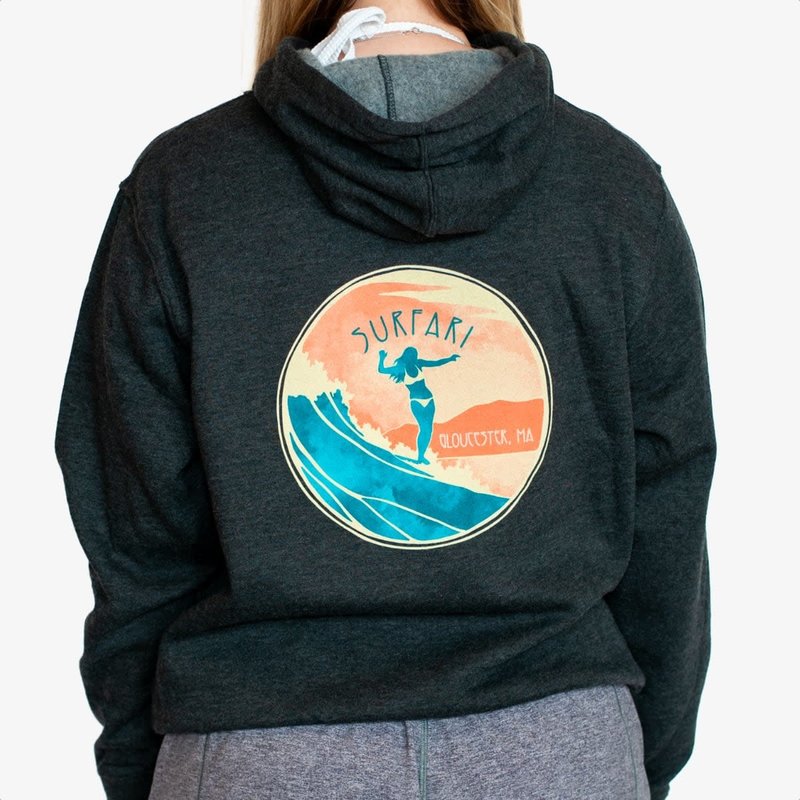 Surfari Surfari Wahine Toes Hoodie Charcoal