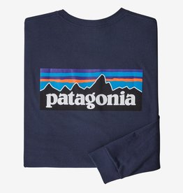 Patagonia Patagonia Men's Long Sleeved P-6 Logo Responsibili-Tee Classic Navy