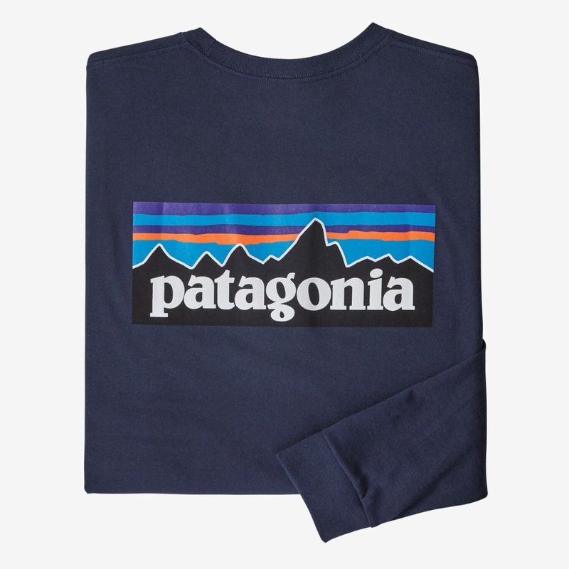 Patagonia Patagonia Men's Long Sleeved P-6 Logo Responsibili-Tee Classic Navy