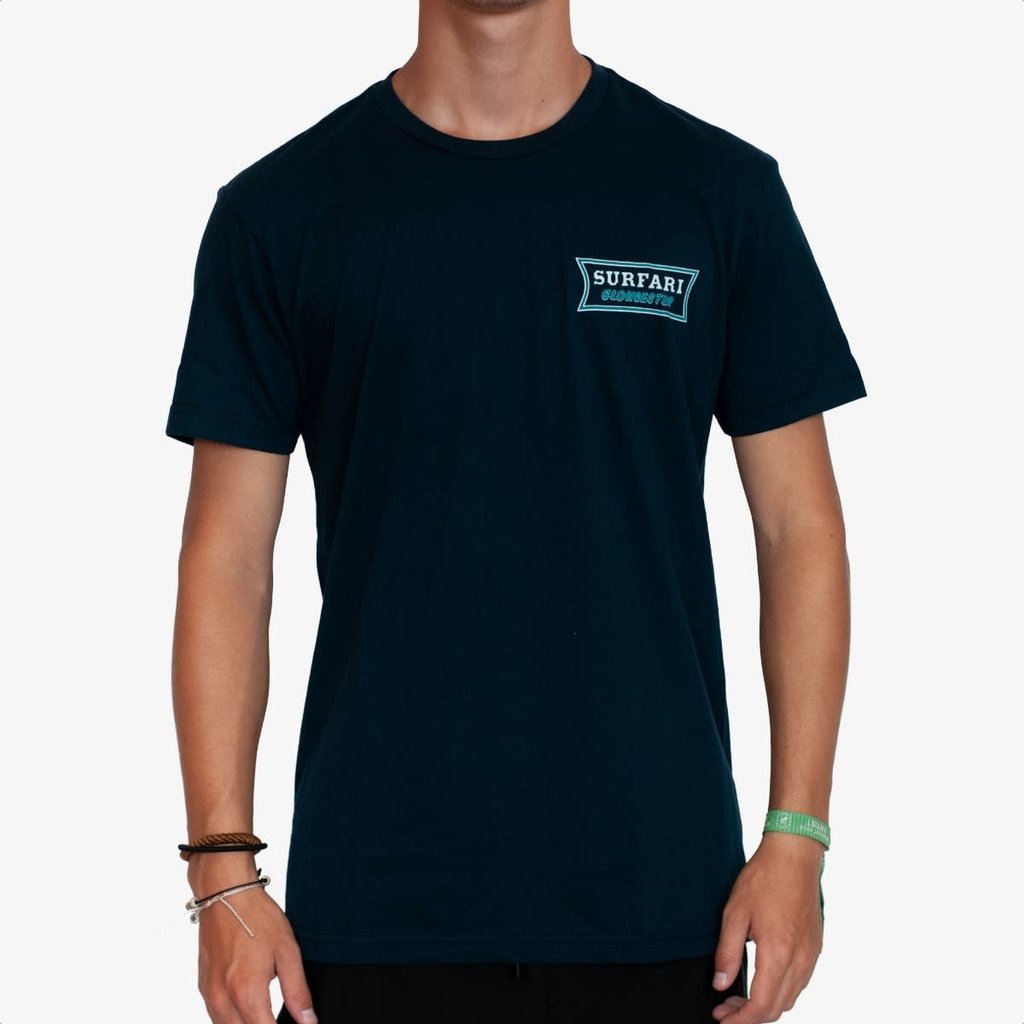 Surfari Surfari Fish Badge T-shirt Navy
