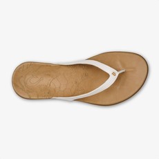 OluKai OluKai Honu Women's Leather Sandals Bright White / Golden Sand