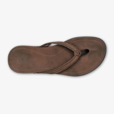 OluKai OluKai 'Aukai Women's Leather Sandals Dark Java