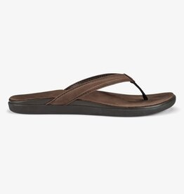 OluKai 'Aukai Women's Leather Sandals Dark Java FINAL SALE