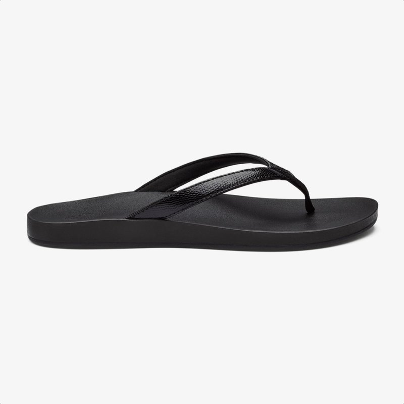 OluKai Puawe Women's Beach Sandals Black