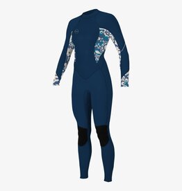O'Neill O'Neill Women's Bahia 3/2mm Back Zip Full Wetsuit French Navy / Cris Floral