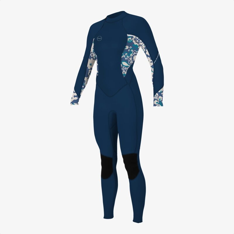 O'Neill O'Neill Women's Bahia 3/2mm Back Zip Full Wetsuit French Navy / Cris Floral