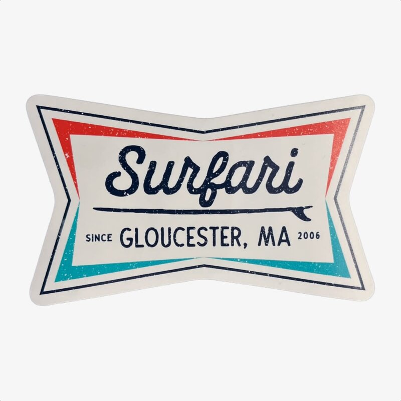 Surfari Surfari Retro Logo Sticker