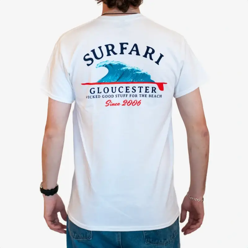 Surfari Surfari Beer Fishy Striper T-shirt Sage FINAL SALE