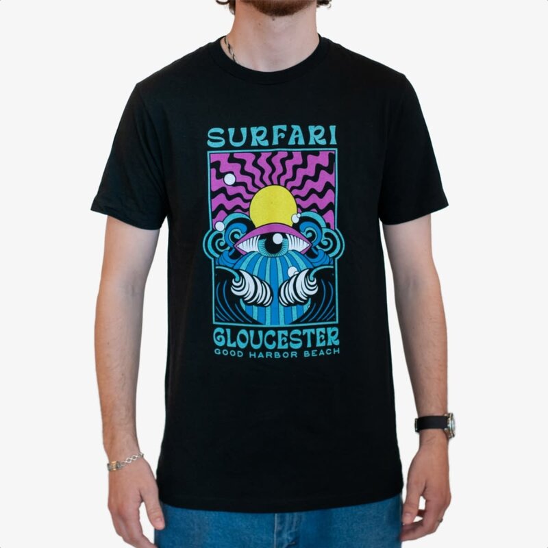 Surfari Surfari Psychadelic Sea Eye T-shirt Ink Black