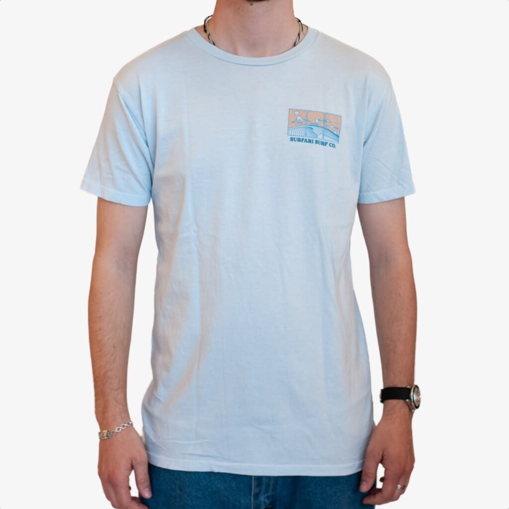 Surfari Surfari Sun Waves T-shirt Ice Blue