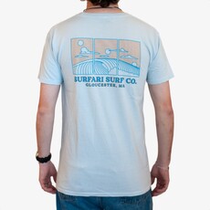 Surfari Surfari Sun Waves T-shirt Ice Blue