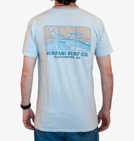 Surfari Surfari Sun Waves T-shirt Ice Blue