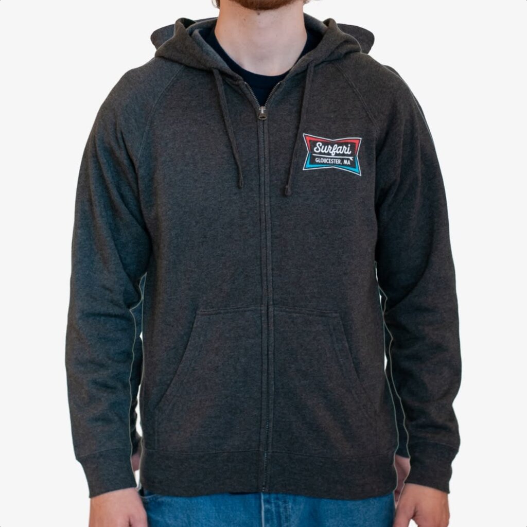 Surfari Surfari Retro Lam Zip Hoody Carbon
