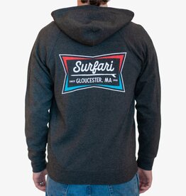 Surfari Surfari Retro Lam Zip Hoodie Carbon