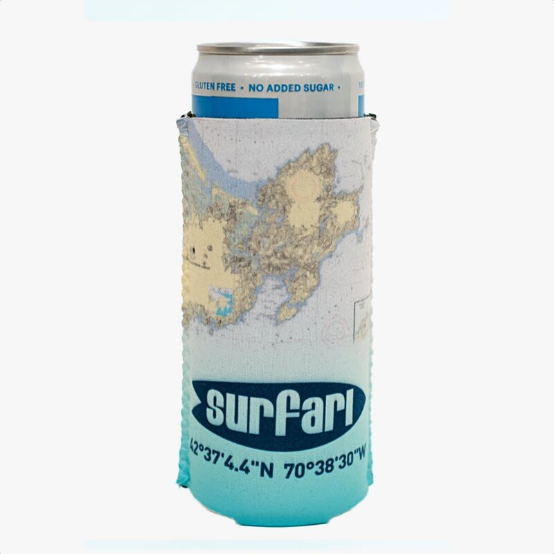 Surfari Surfari Lat/Long Skinny Koozie