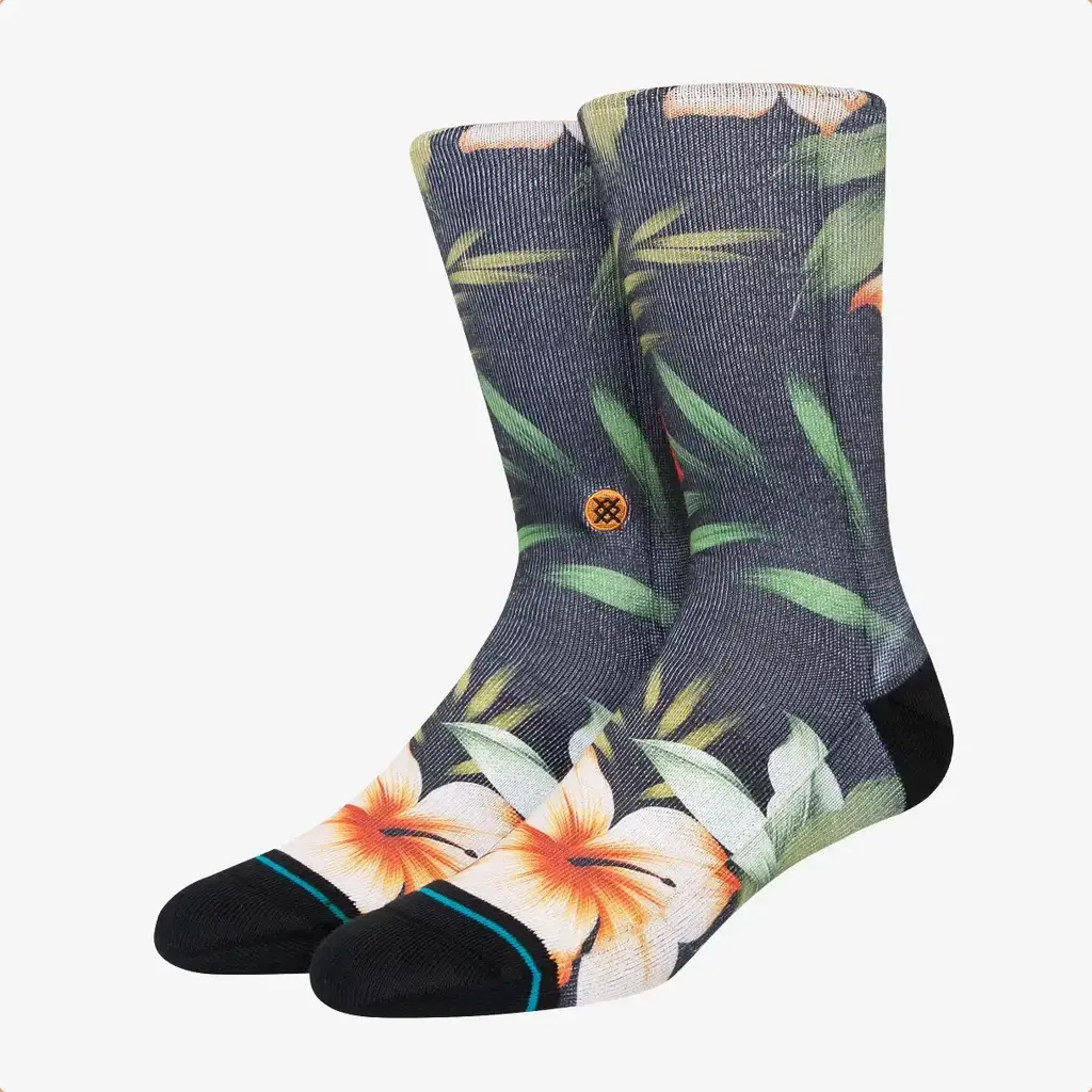 Stance Stance Cabana Poly Crew Socks Washed Black L