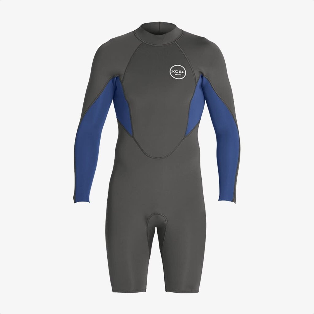 XCEL XCEL Men's Axis Long Sleeve Springsuit 2mm Graphite/Sapphire