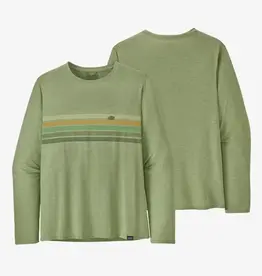 Patagonia Patagonia Men's Long-Sleeved Capilene Cool Daily Graphic Shirt  Line Logo Ridge Stripe: Salvia Green X-Dye