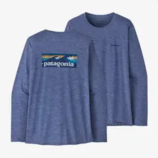 Patagonia Patagonia Women's Long-Sleeved Capilene Cool Daily Graphic Shirt - Waters Boardshort Logo Current Blue X-Dye