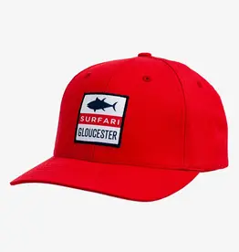 Surfari Surfari Tuna Patch 6 Panel Flex Fit Hat Red