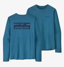 Patagonia Patagonia Men's Capilene Cool Daily Graphic Shirt - Waters Boardshort Logo Wavy Blue X-Dye