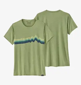 Patagonia Patagonia Women's Capilene Cool Daily Graphic Shirt Ridge Rise Stripe - Salvia Green X-Dye