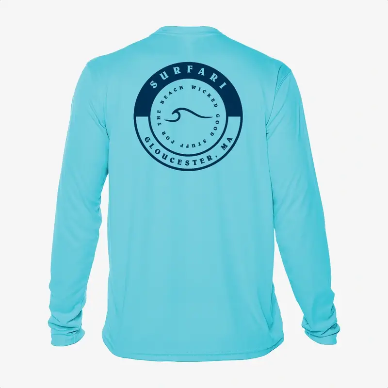Surfari Good Vibes UPF 50+ L/S Solar Top Water Blue