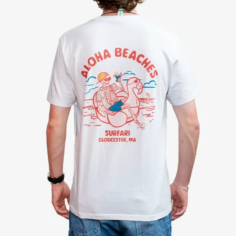 Surfari Surfari Aloha Beaches T-shirt White