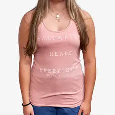 Surfari Surfari Saltwater Heals Racerback Tank Pink