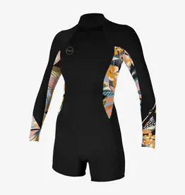 O'Neill O'Neill Women's Bahia 2/1mm Back Zip L/S Spring Wetsuit Black/Demi Floral