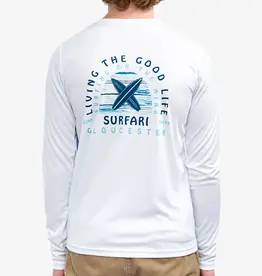 Surfari Good Life Youth UPF 50+ L/S Solar Top White FINAL SALE
